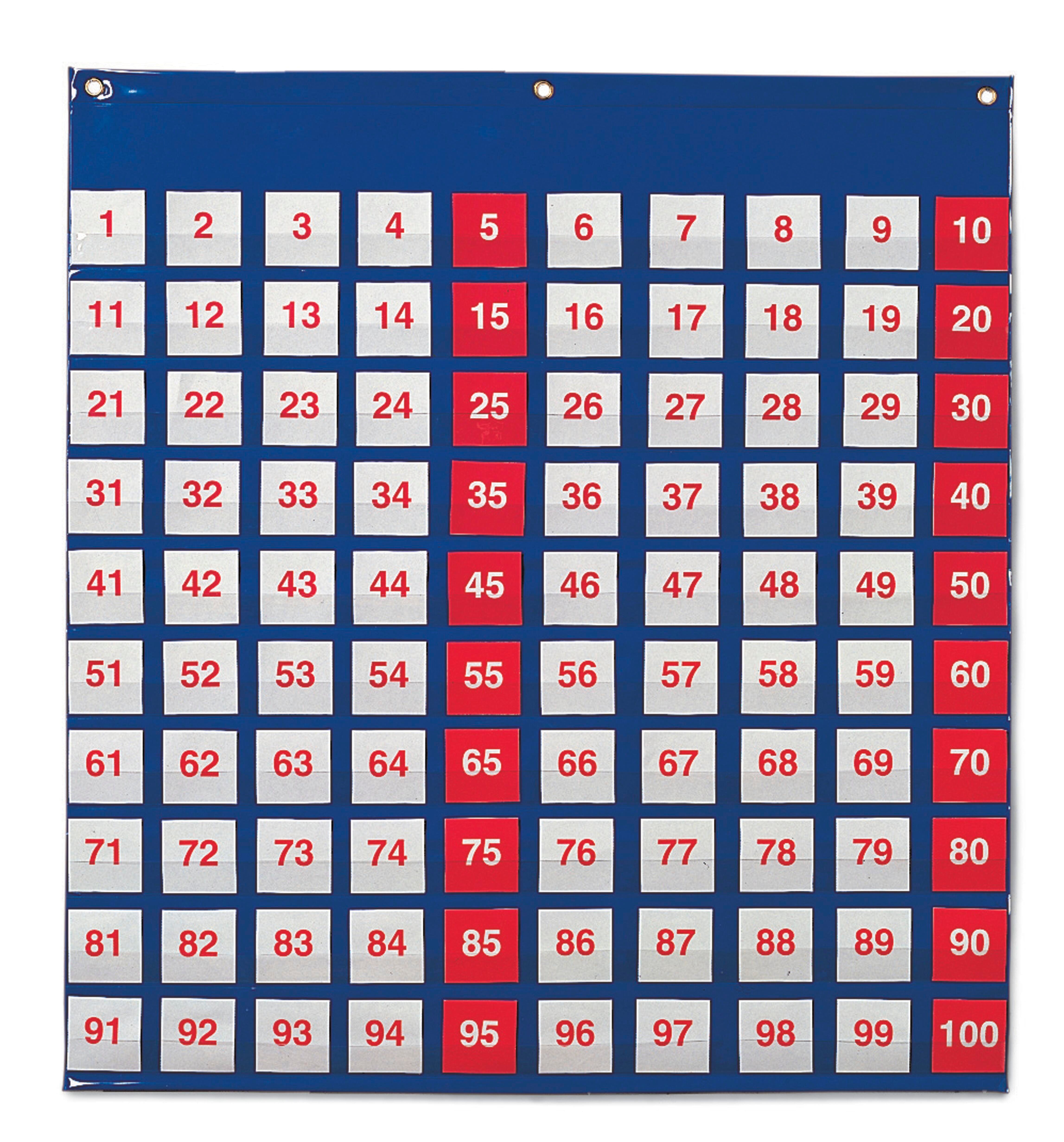 Learning Resources Hundred Slot Pocket Chart, 26 x 27-1/2 Inches 200268